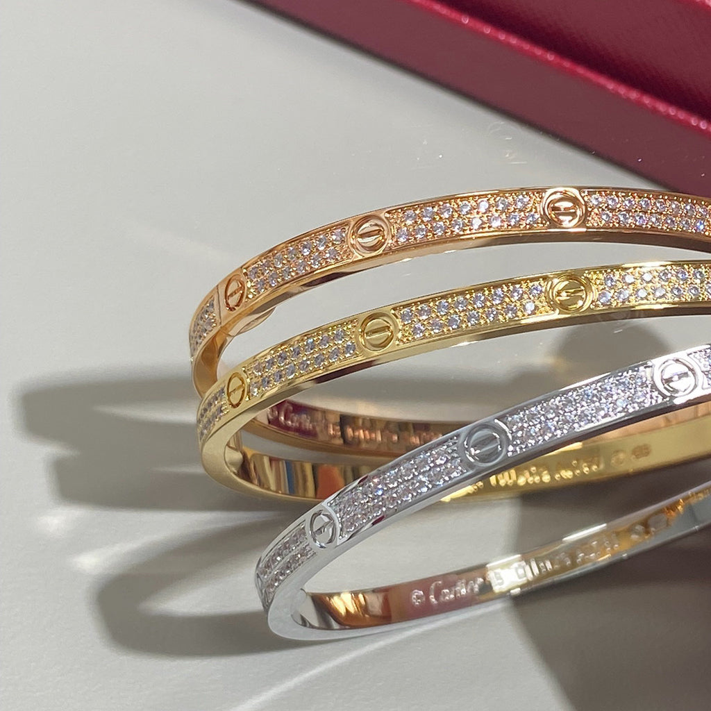 [Cadisa] LOVE BRACELET 3.65MM DIAMOND-PAVED