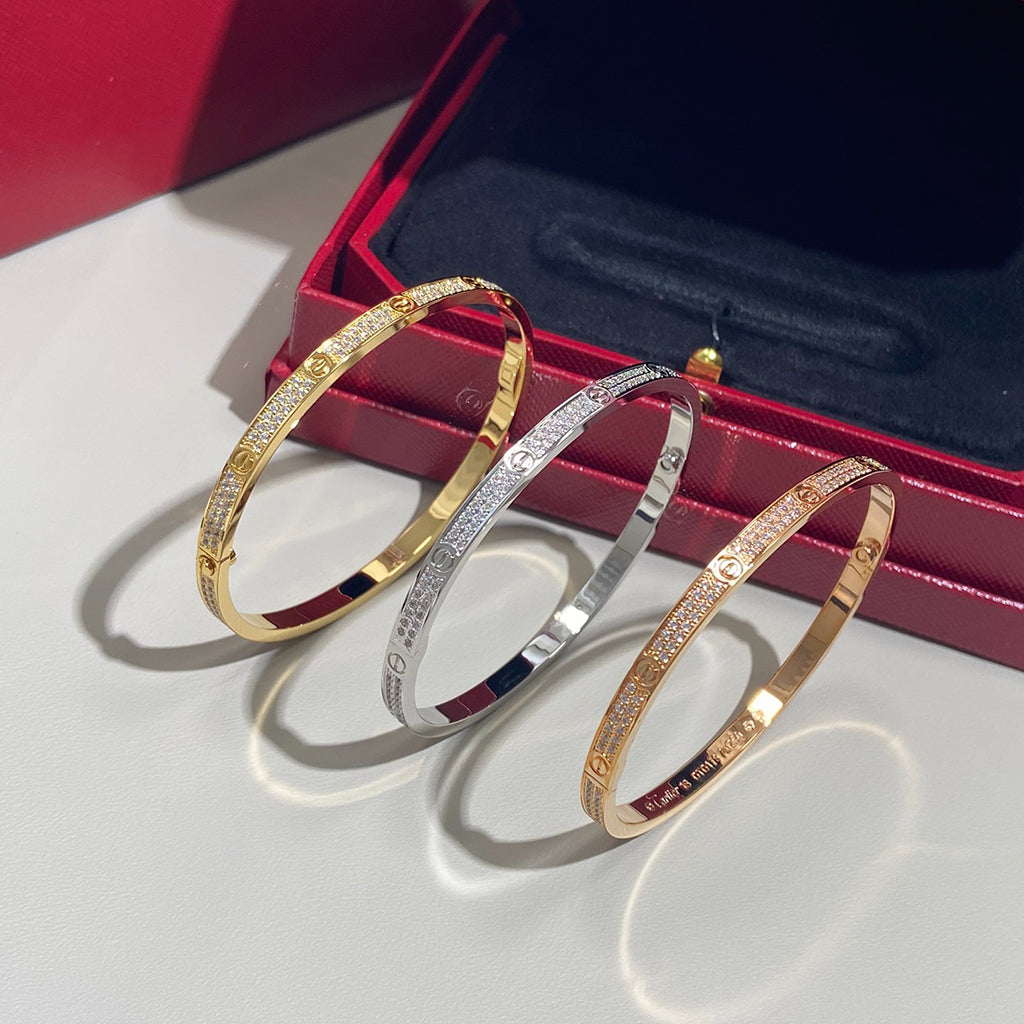 [Cadisa] LOVE BRACELET 3.65MM DIAMOND-PAVED