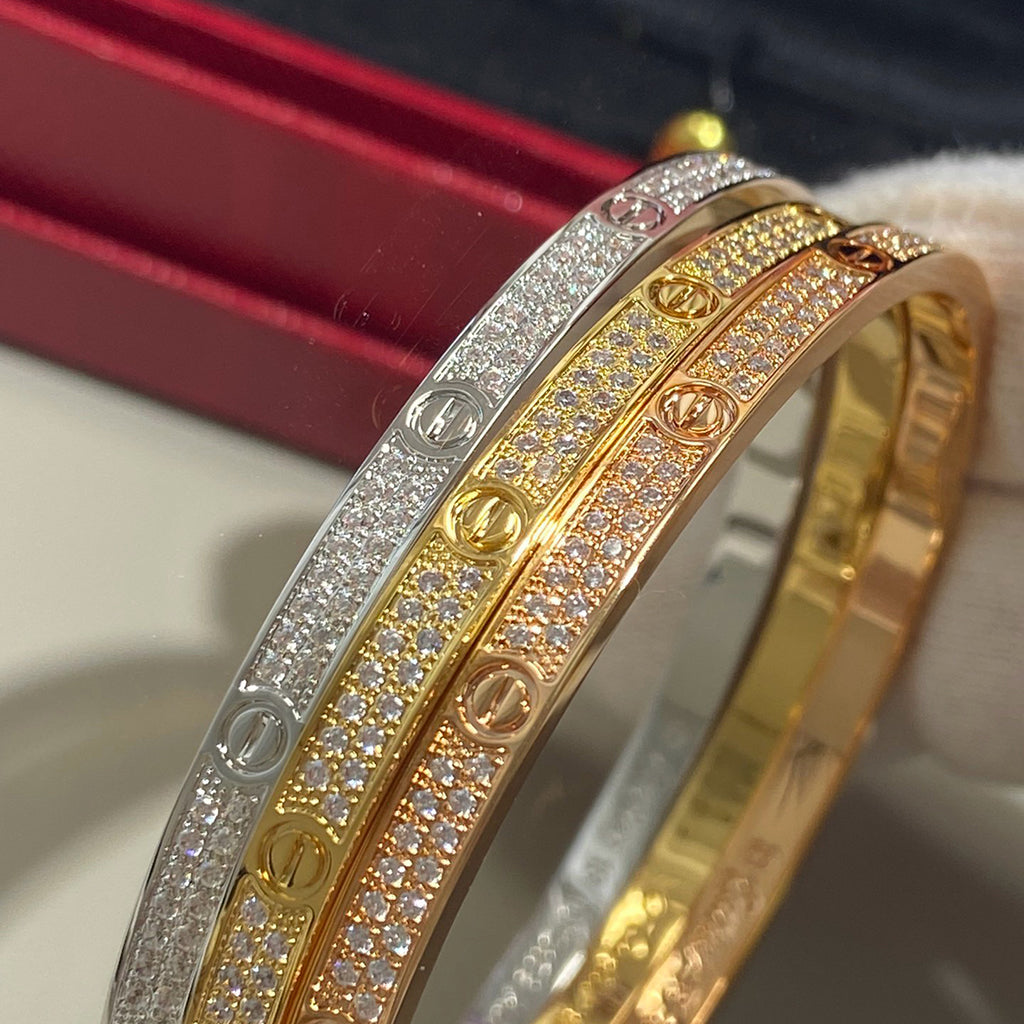 [Cadisa] LOVE BRACELET 3.65MM DIAMOND-PAVED