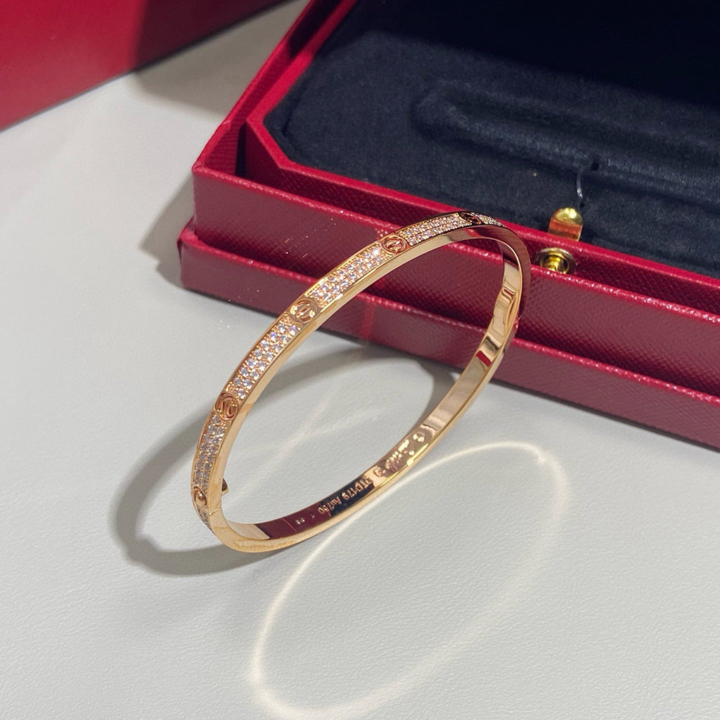 [Cadisa] LOVE BRACELET 3.65MM DIAMOND-PAVED