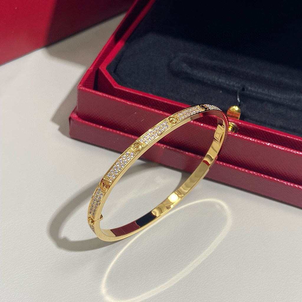 [Cadisa] LOVE BRACELET 3.65MM DIAMOND-PAVED