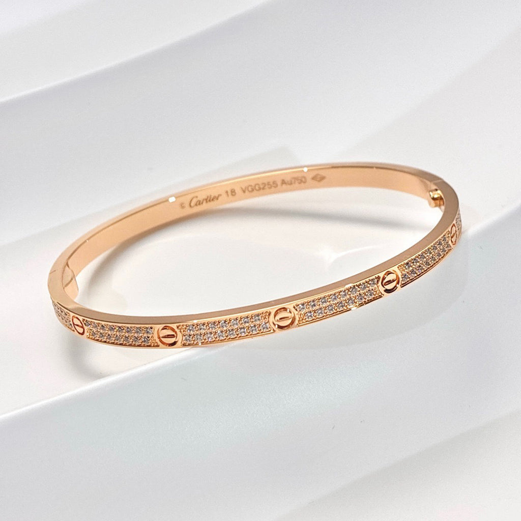 [Cadisa] LOVE BRACELET 3.65MM DIAMOND-PAVED