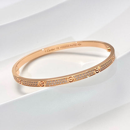 [Cadisa] LOVE BRACELET 3.65MM DIAMOND-PAVED