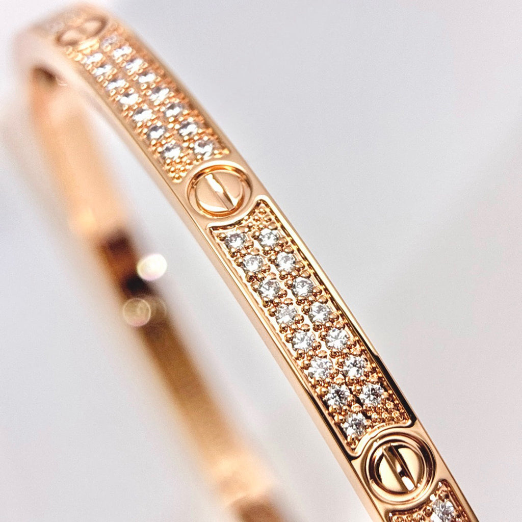 [Cadisa] LOVE BRACELET 3.65MM DIAMOND-PAVED