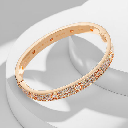 [Cadisa] LOVE BRACELET 6.1MM DIAMOND-PAVED 10 BIG DIAMONDS