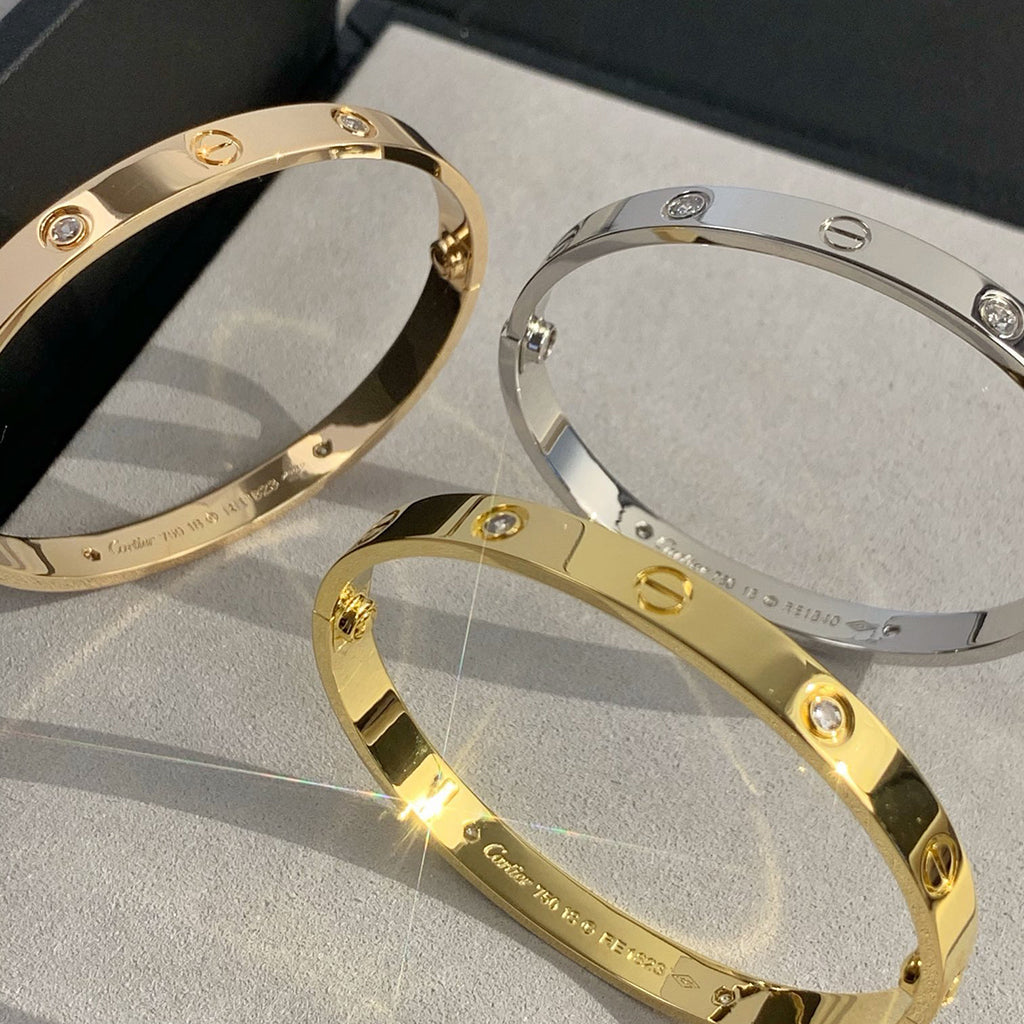 [Cadisa] LOVE BRACELET 6.1MM 4 DIAMONDS