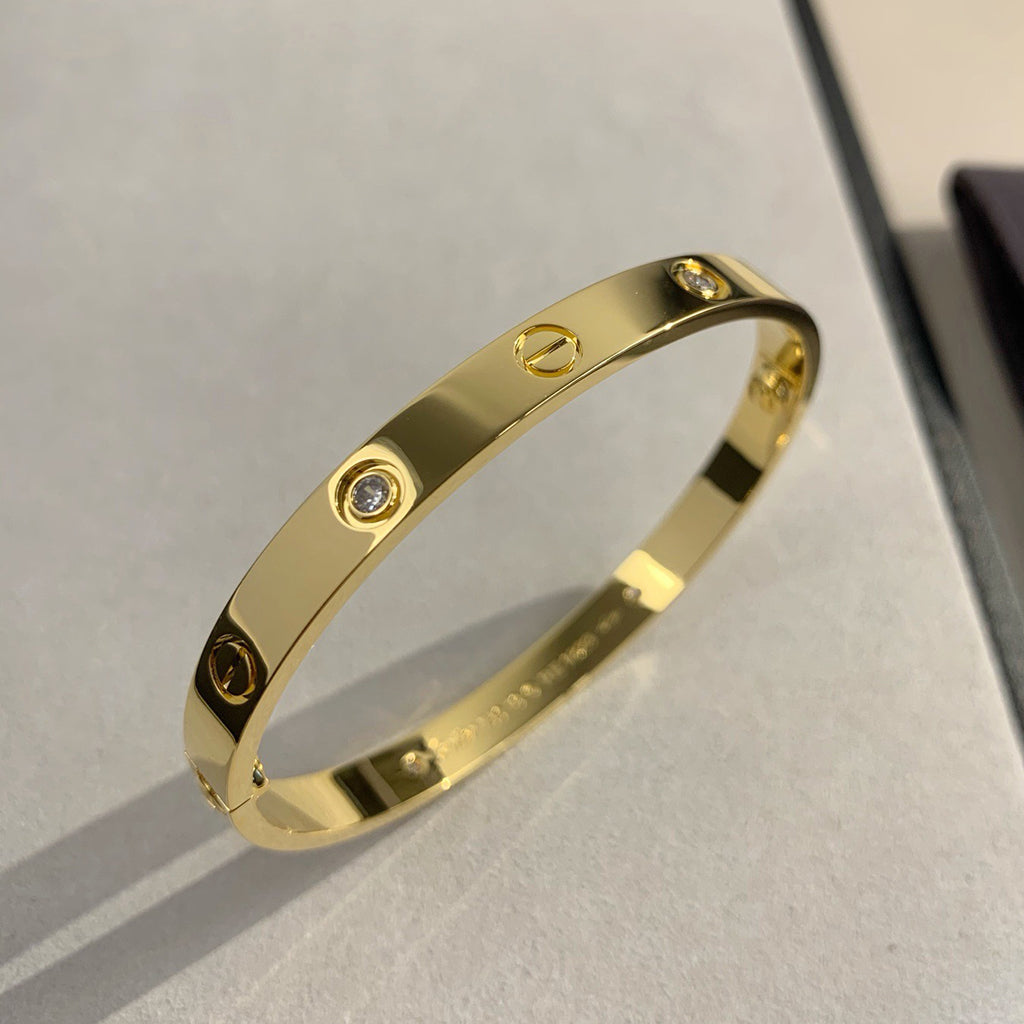 [Cadisa] LOVE BRACELET 6.1MM 4 DIAMONDS