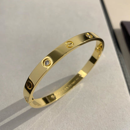 [Cadisa] LOVE BRACELET 6.1MM 4 DIAMONDS