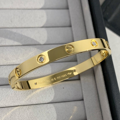 [Cadisa] LOVE BRACELET 6.1MM 4 DIAMONDS