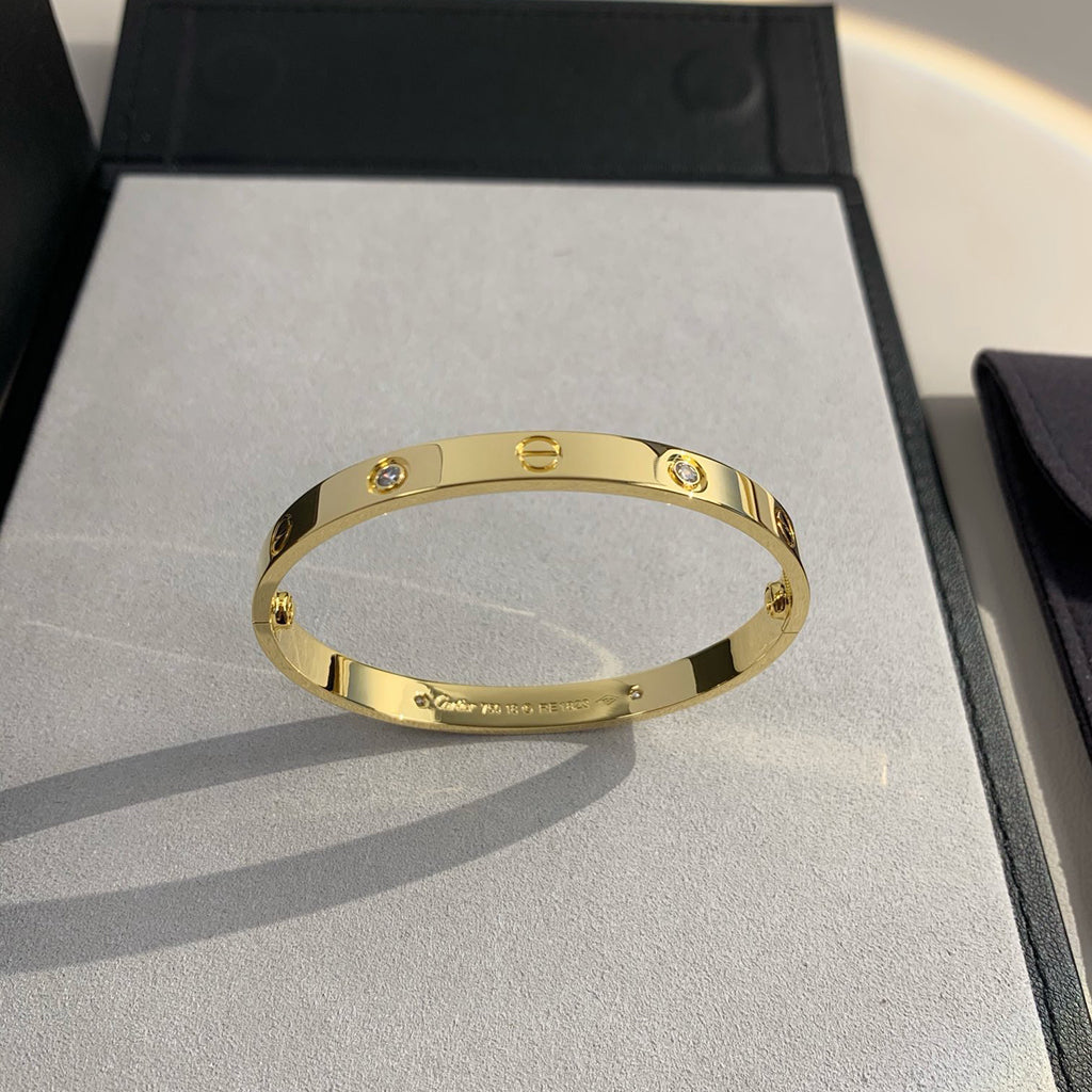 [Cadisa] LOVE BRACELET 6.1MM 4 DIAMONDS