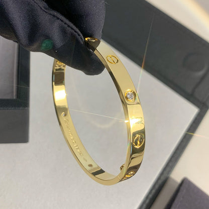 [Cadisa] LOVE BRACELET 6.1MM 4 DIAMONDS