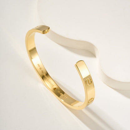 [Cadisa] LOVE BRACELET 6.1MM 1 DIAMOND OPEN CUFF