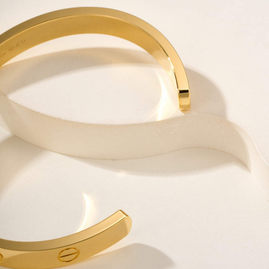 [Cadisa] LOVE BRACELET 6.1MM 1 DIAMOND OPEN CUFF