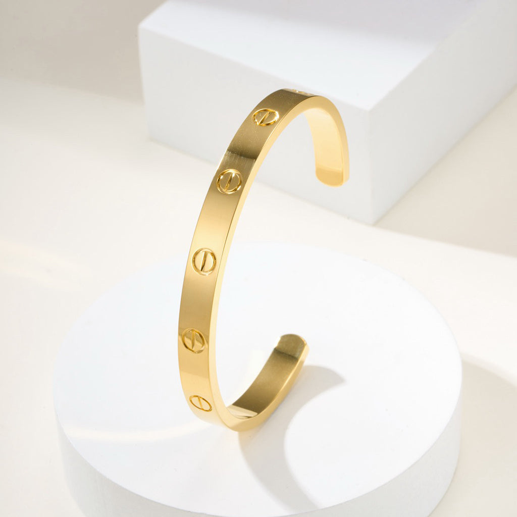 [Cadisa] LOVE BRACELET 6.1MM OPEN CUFF