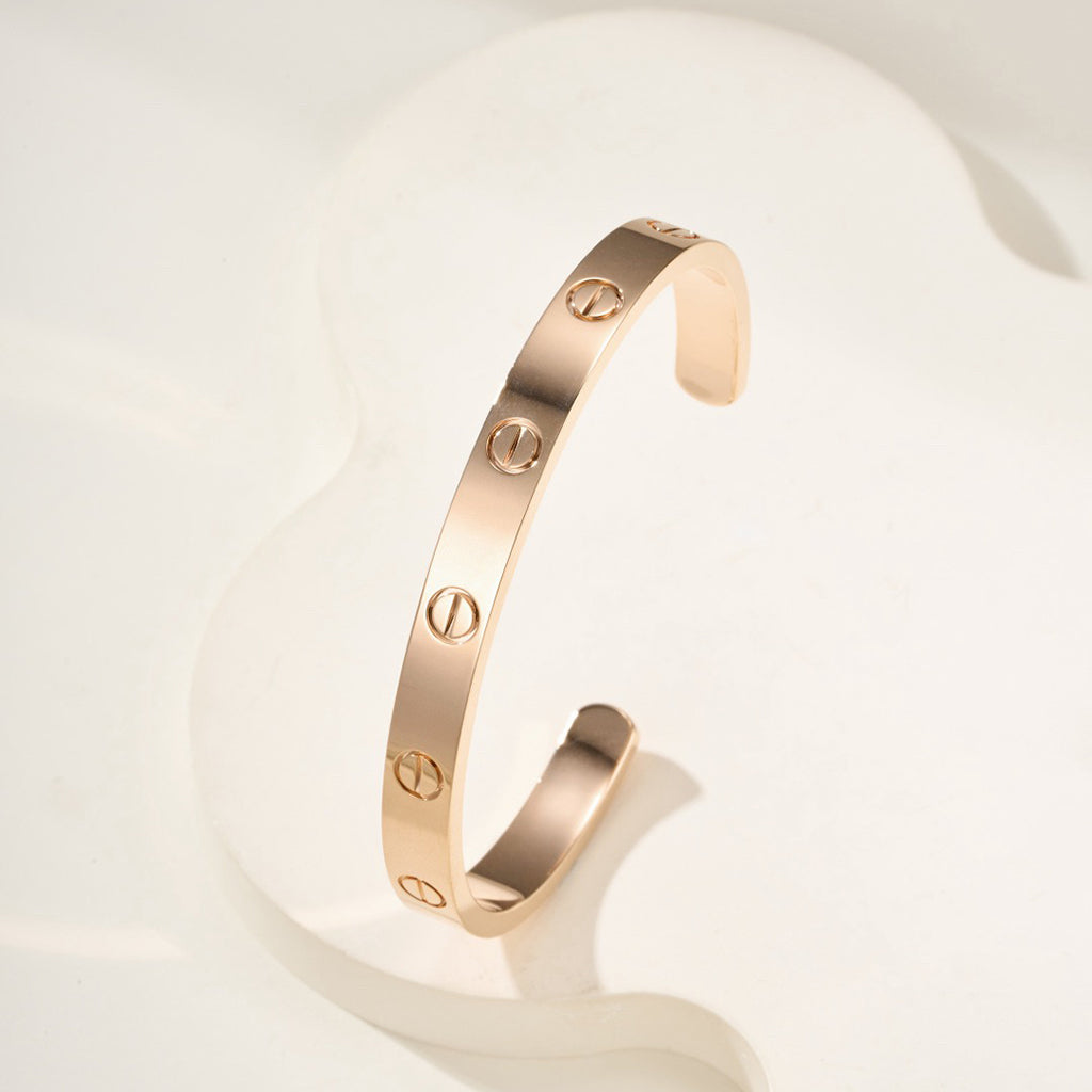 [Cadisa] LOVE BRACELET 6.1MM OPEN CUFF