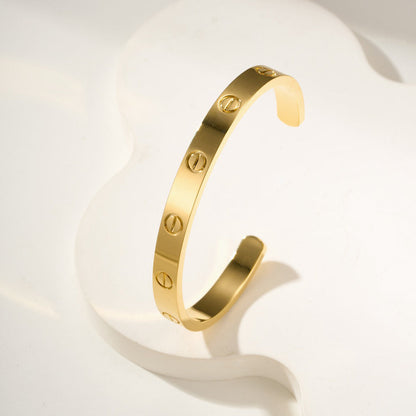 [Cadisa] LOVE BRACELET 6.1MM OPEN CUFF
