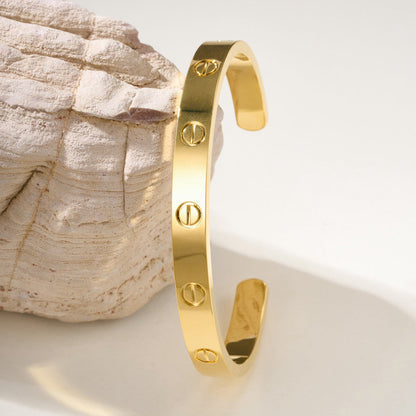 [Cadisa] LOVE BRACELET 6.1MM OPEN CUFF