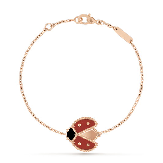 [Cadisa]LUCKY SPRING 1 MOTIF PINK GOLD BRACELET