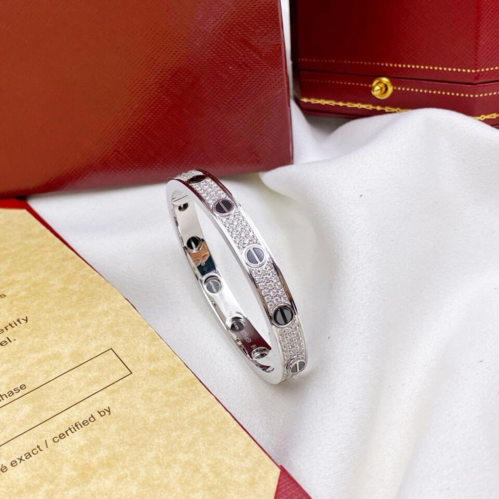 [Cadisa] LOVE BRACELET 6.1MM DIAMOND-PAVED CERAMIC