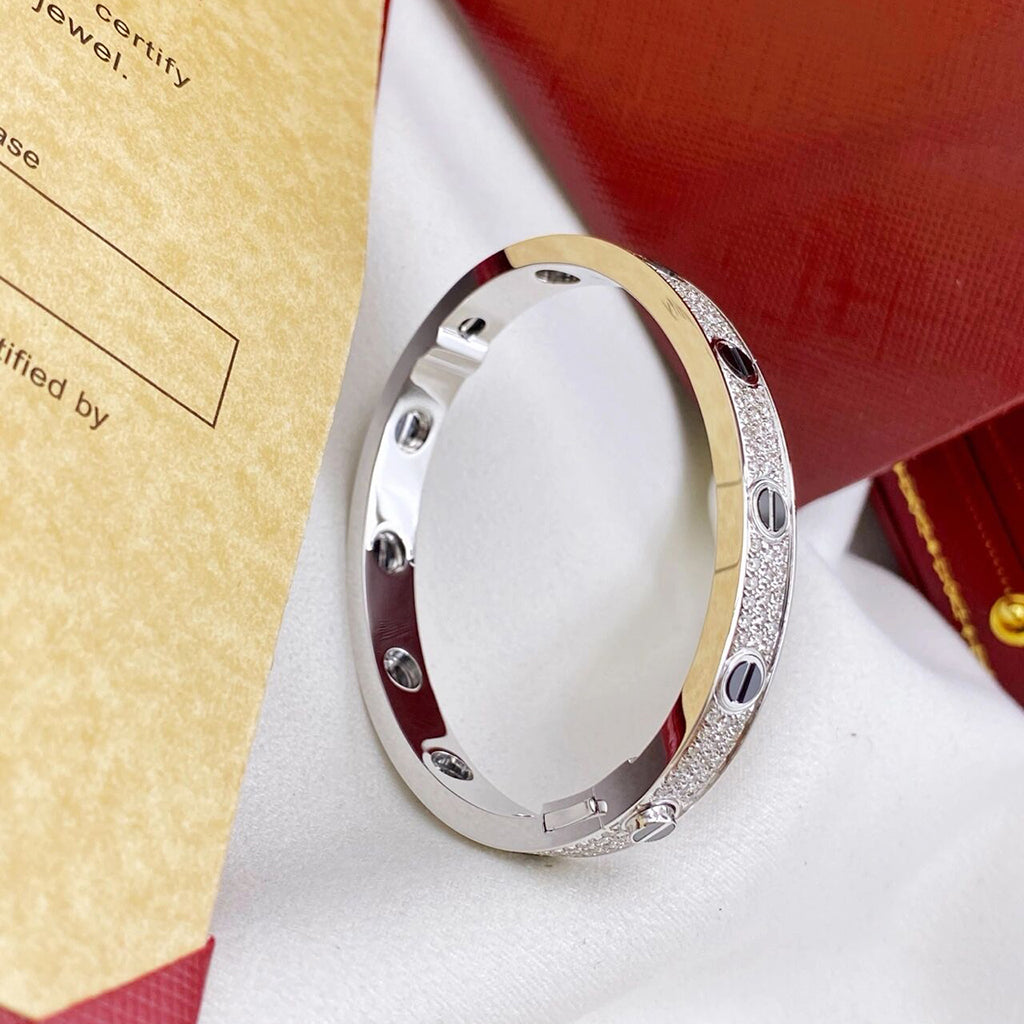 [Cadisa] LOVE BRACELET 6.1MM DIAMOND-PAVED CERAMIC