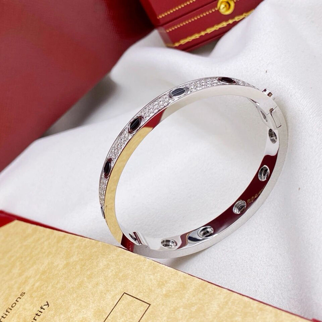 [Cadisa] LOVE BRACELET 6.1MM DIAMOND-PAVED CERAMIC