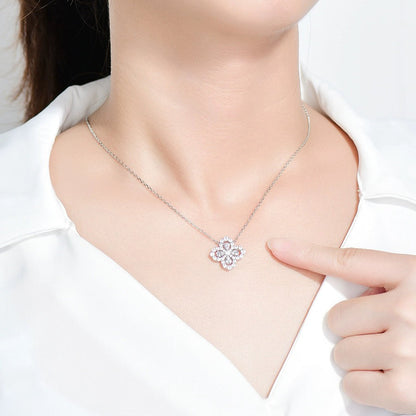 [Cadisa]LOOP NECKLACE FULL MOTIF DIAMOND 16MM MULTIPLE COLORS