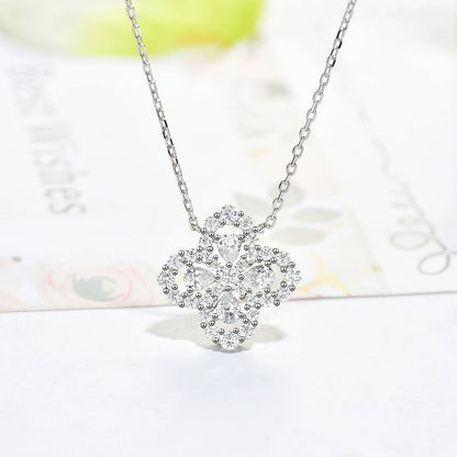 [Cadisa]LOOP NECKLACE FULL MOTIF DIAMOND 16MM MULTIPLE COLORS