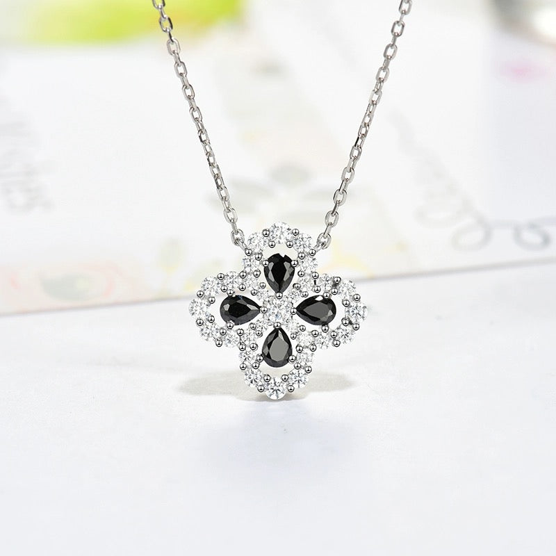 [Cadisa]LOOP NECKLACE FULL MOTIF DIAMOND 16MM MULTIPLE COLORS