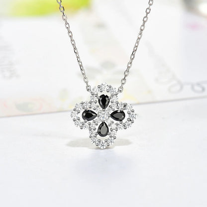 [Cadisa]LOOP NECKLACE FULL MOTIF DIAMOND 16MM MULTIPLE COLORS