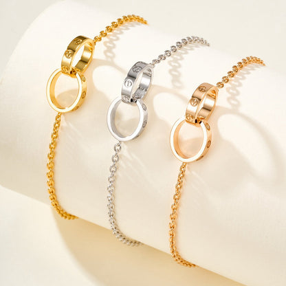 [Cadisa] LOVE BRACELET DOUBLE RING