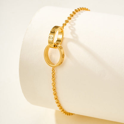 [Cadisa] LOVE BRACELET DOUBLE RING