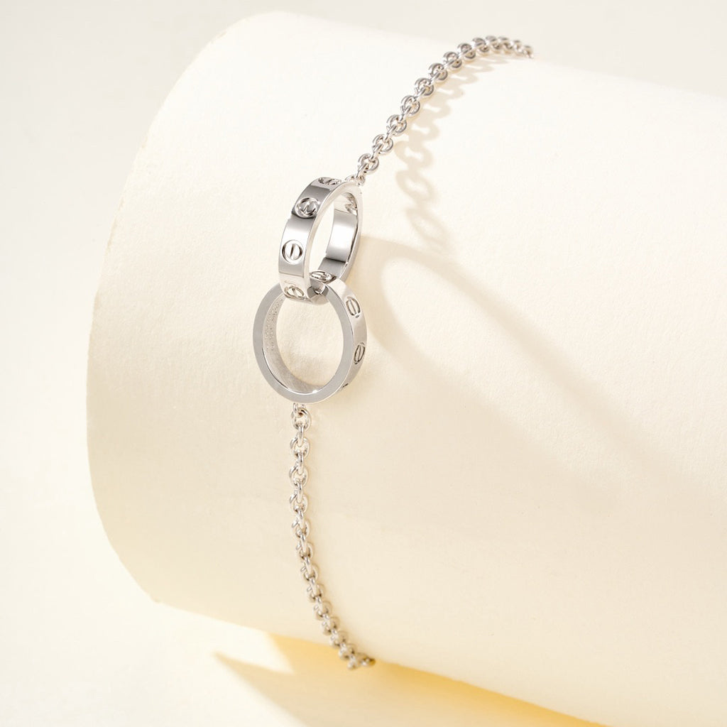 [Cadisa] LOVE BRACELET DOUBLE RING