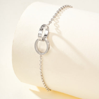 [Cadisa] LOVE BRACELET DOUBLE RING