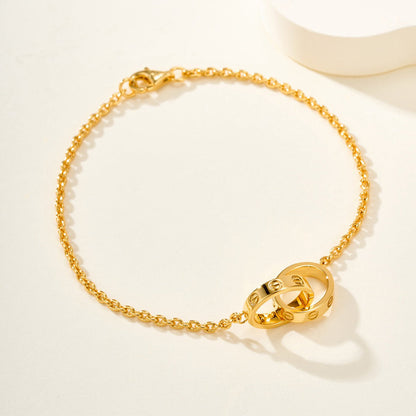 [Cadisa] LOVE BRACELET DOUBLE RING