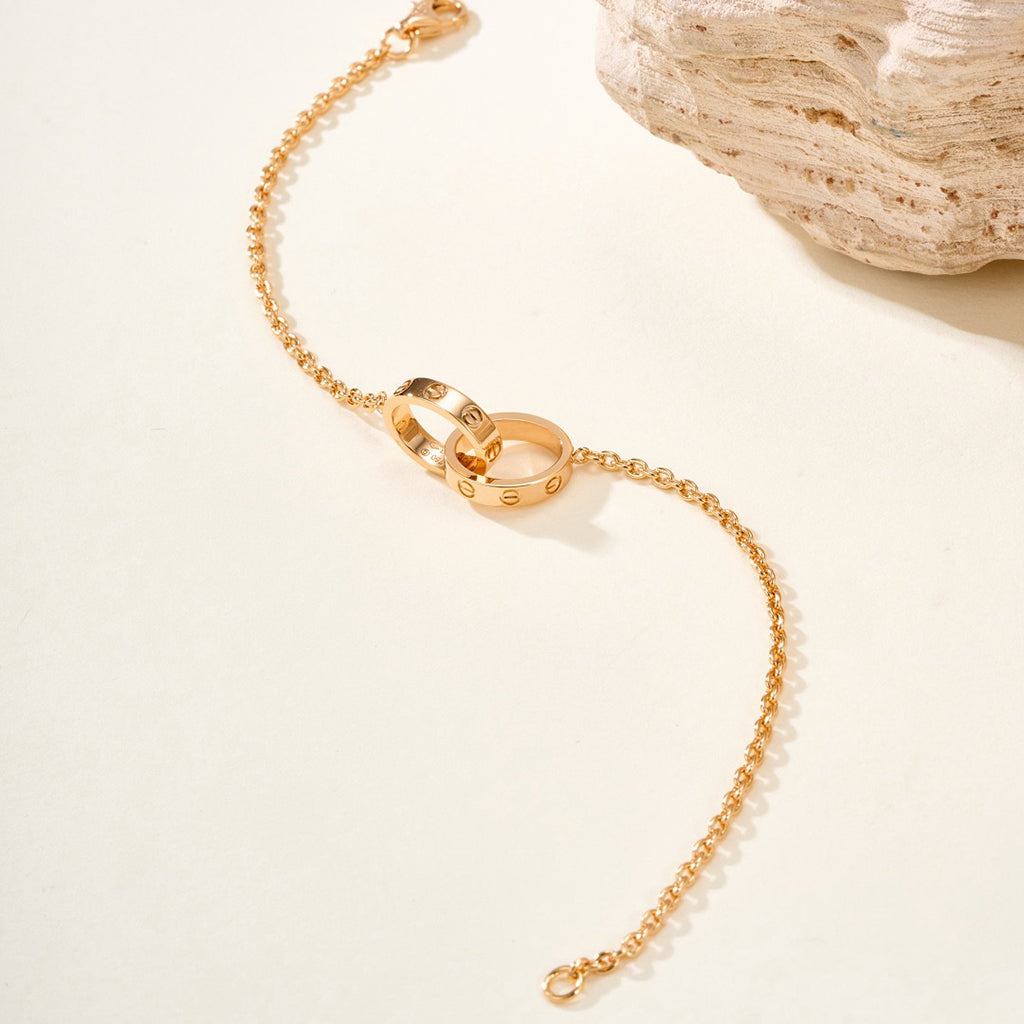 [Cadisa] LOVE BRACELET DOUBLE RING