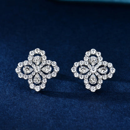 [Cadisa]LOOP EARRINGS FULL MOTIF DIAMOND 16MM