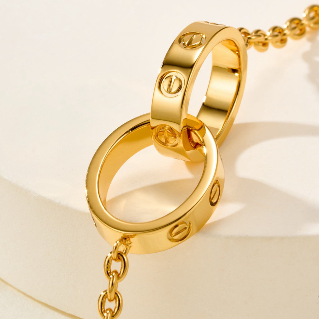 [Cadisa] LOVE BRACELET DOUBLE RING