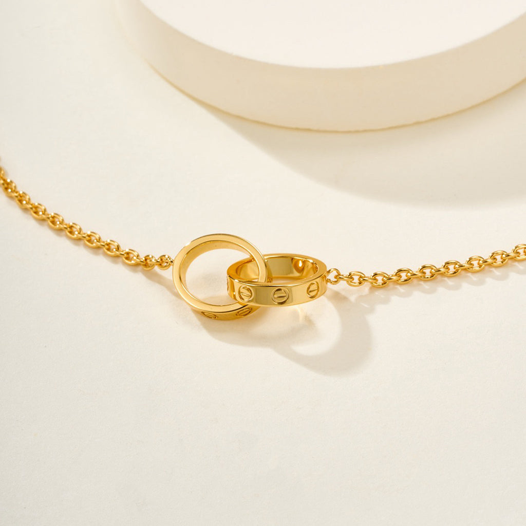 [Cadisa] LOVE BRACELET DOUBLE RING