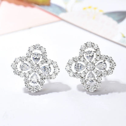 [Cadisa]LOOP EARRINGS FULL MOTIF DIAMOND 16MM