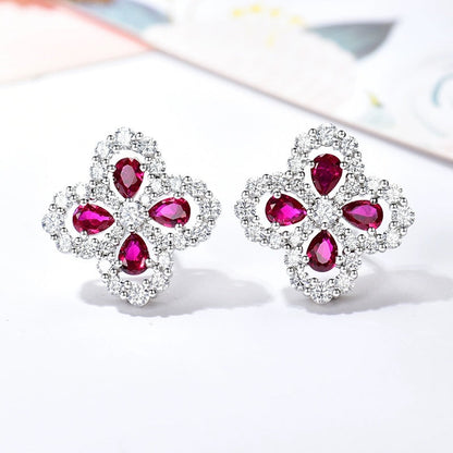 [Cadisa]LOOP EARRINGS FULL MOTIF DIAMOND 16MM