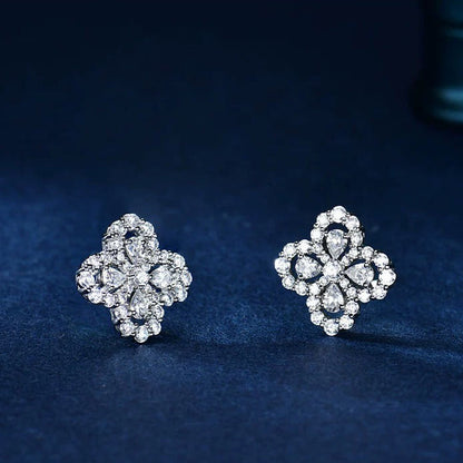 [Cadisa]LOOP EARRINGS FULL MOTIF DIAMOND 16MM