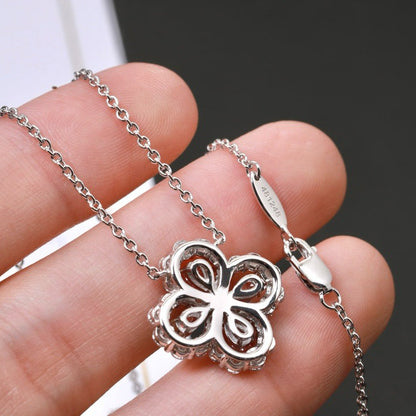 [Cadisa]LOOP NECKLACE FULL MOTIF DIAMOND 16MM MULTIPLE COLORS