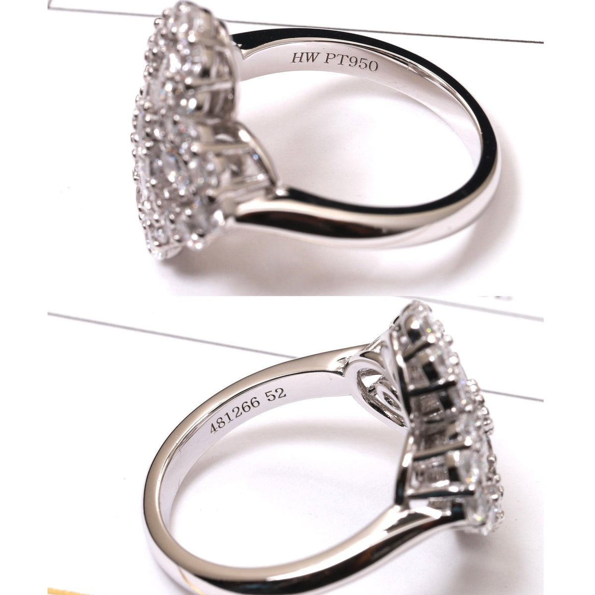 [Cadisa]LOOP RING FULL MOTIF DIAMOND 16MM SILVE