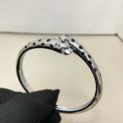 [Cadisa] PANTHERE DOUBLE HEADED OPEN BRACELET