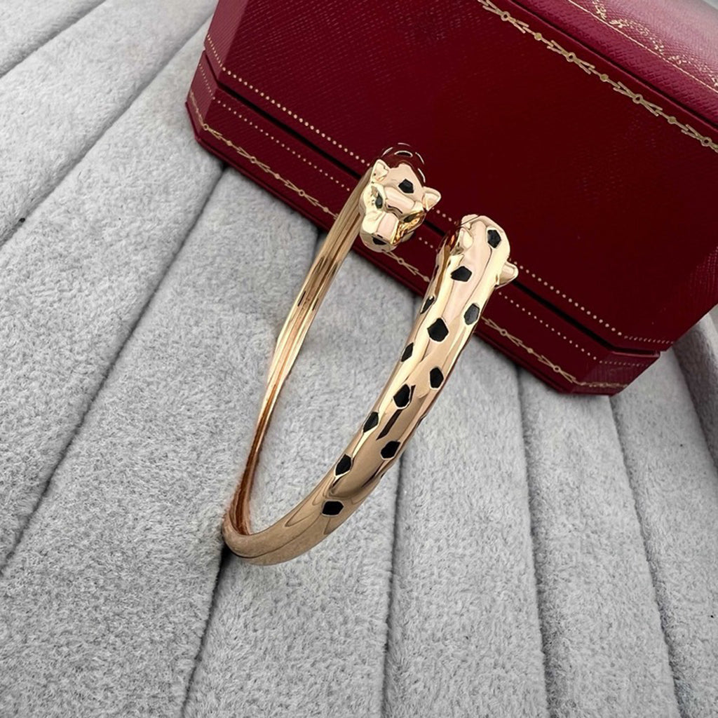 [Cadisa] PANTHERE DOUBLE HEADED OPEN BRACELET