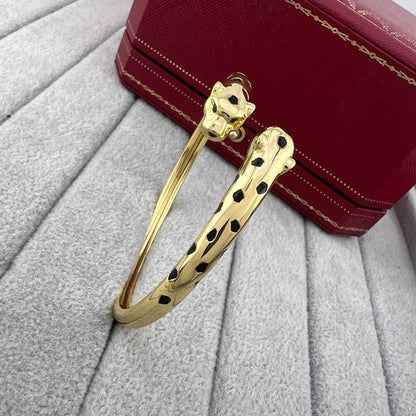 [Cadisa] PANTHERE DOUBLE HEADED OPEN BRACELET
