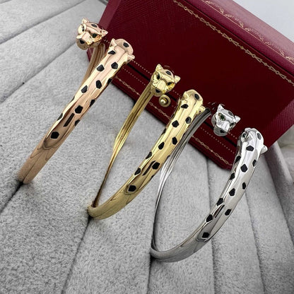 [Cadisa] PANTHERE DOUBLE HEADED OPEN BRACELET