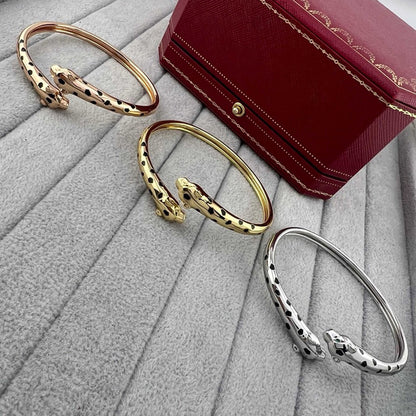 [Cadisa] PANTHERE DOUBLE HEADED OPEN BRACELET