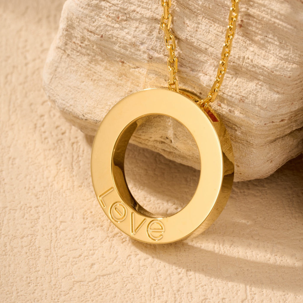 [Cadisa] LOVE NECKLACE 16MM  FULL DIAMOND