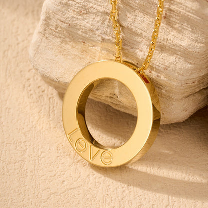 [Cadisa] LOVE NECKLACE 16MM  FULL DIAMOND